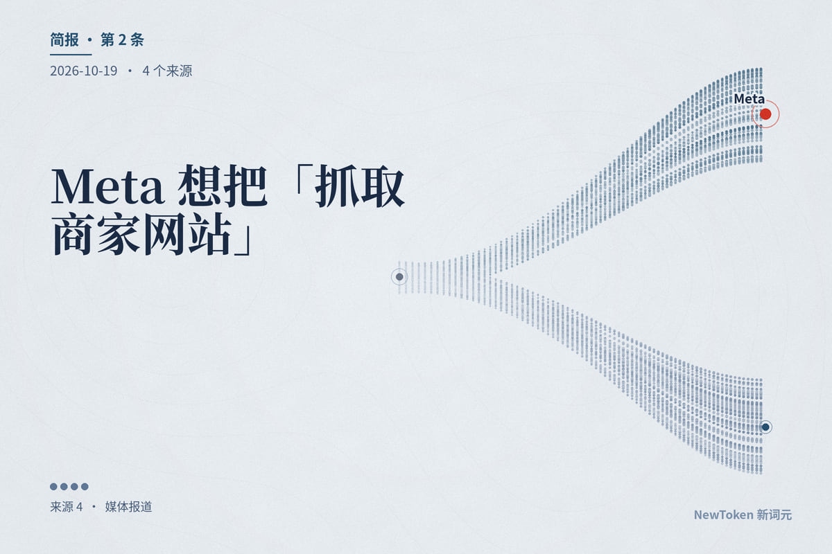 Meta 想把「抓取商家网站」写进条款:删掉「训练」二字,抓取权限没收回,10 月 30 日生效