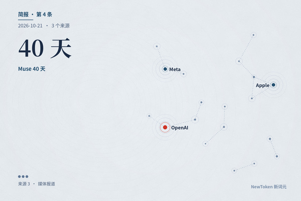 Meta 的 Muse 40 天在美国装机破千万，留存高于 ChatGPT；ChatGPT 美国下载 30 天降了四分之一