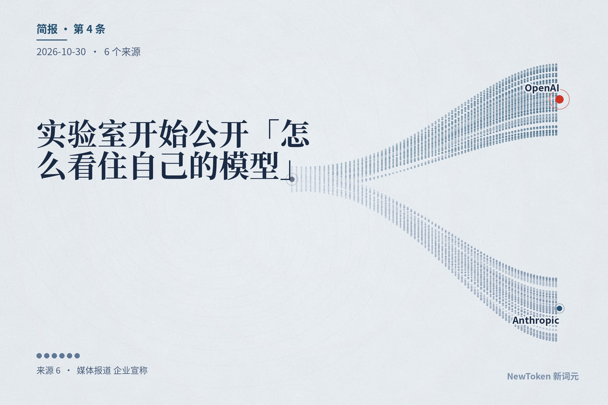 实验室开始公开「怎么看住自己的模型」：OpenAI 的监控覆盖所有前沿训练和内部 Codex，Anthropic 让 Claude 每次回答后给自己打分
